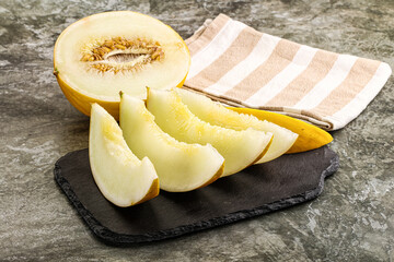 Sweet juicy ripe melon slices