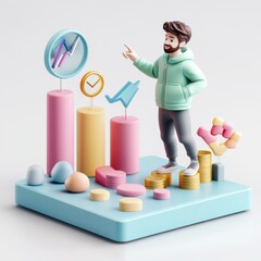Toy store kid playing with colorful blocks