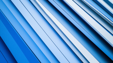 Fototapeta premium A series of parallel, slanted lines in varying shades of blue. These lines are positioned diagonally, creating a dynamic and modern aesthetic.