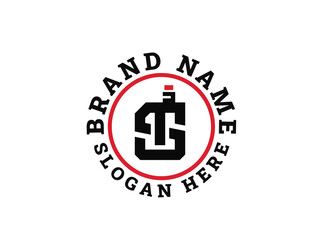 Letter S, T, and Vape logo concept  badge design