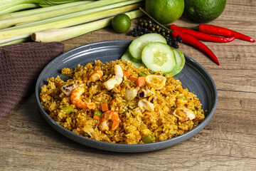 Asian Fried rice with seafood