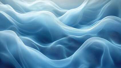 Fototapeta premium Abstract Blue Fabric Waves