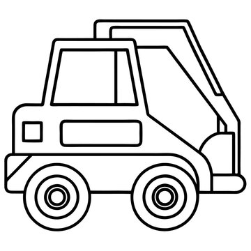 recommend clip art: construction vehicle outline coloring book page line art drawing