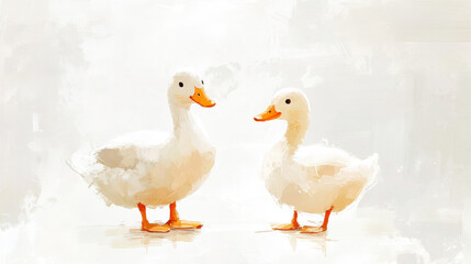 Two Ducks Painting.