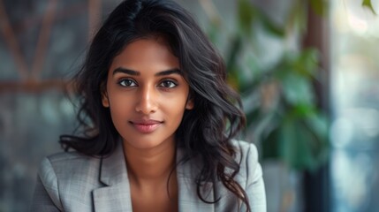 Fototapeta premium beautiful Indian business woman on white background