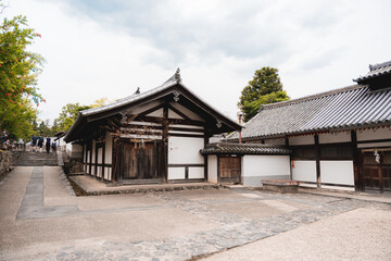 Historic Japanese Temple with Traditional Wooden Architecture