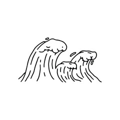 Fototapeta premium illustration of ocean waves with flowing lines and dynamic curves.