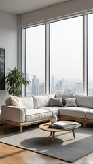 Fototapeta premium A.I.-Generated Art of Modern Home Interiors and Architecture Designs