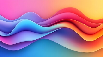 Fototapeta premium Abstract Colorful Fluid Wave Gradient Digital Art Background