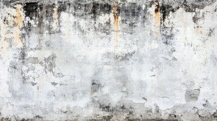 Fototapeta premium Weathered wall with peeling paint and stains.