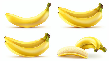 bananas isolated on white background