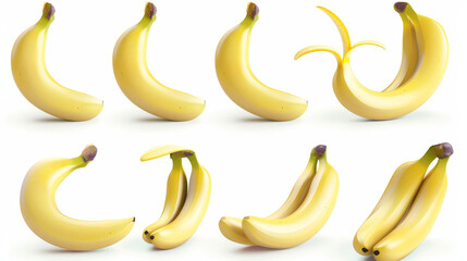 bananas isolated on white background