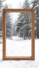 Wooden frame with three vertical planks.