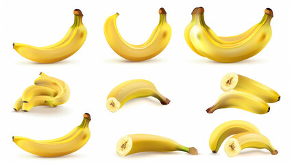bananas isolated on white background