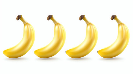 bananas isolated on white background