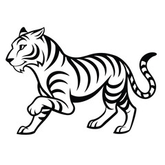 Tiger silhouette victor art illustration eps