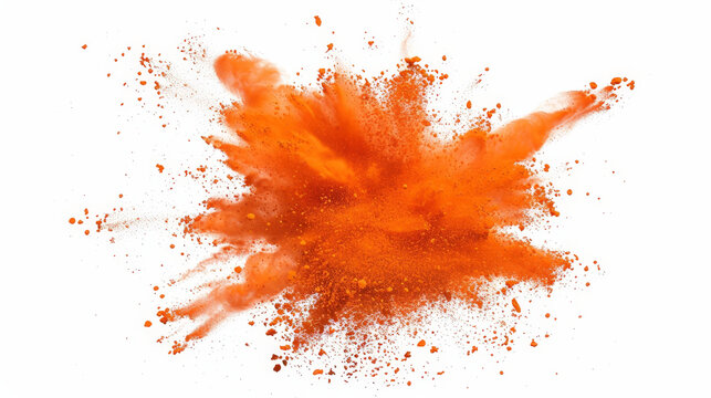 bright orange paint color powder explosion