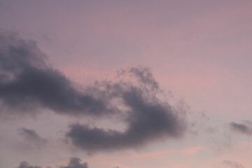 Beautiful view of blue sky with fluffy clouds