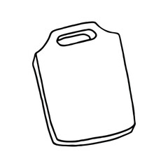 Simple black and white cutting board illustration