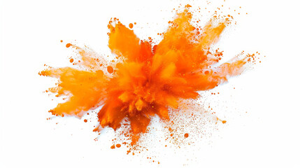 bright orange paint color powder explosion