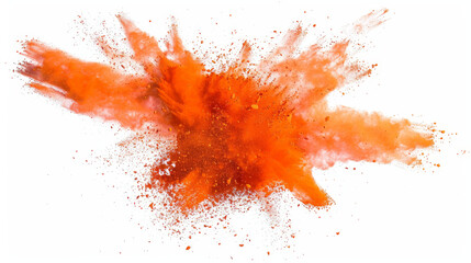 bright orange paint color powder explosion
