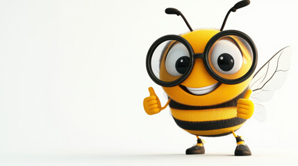Happy Bee Thumbs Up.