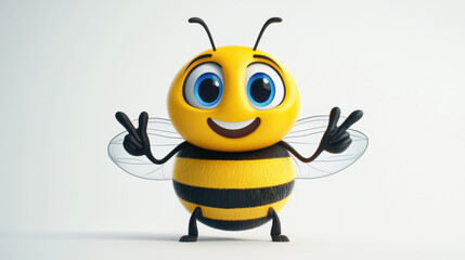 Obraz premium Happy Bee Cartoon.