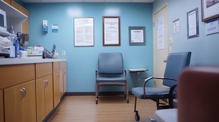 Fototapeta premium Awareness campaign poster displayed in a doctor's office emphasizing early detection of illness