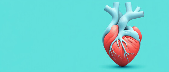 Explore a sleek, modern illustration of a human anatomical heart, ideal for medical designs, educational materials, and health-related projects.