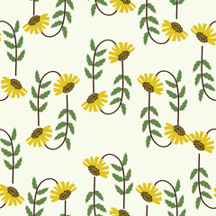 Seamless floral pattern textile vector background