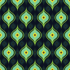 Seamless Ikat ethnic pattern. Abstract textured background