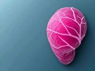 Minimalist graphic of a breast with highlighted early symptoms of breast cancer, medical awareness