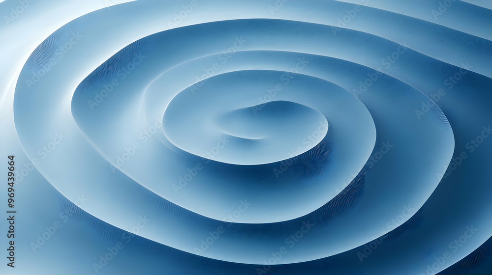 Poster A swirling pattern in shades of blue, creating a soothing visual effect.