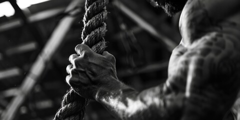 Obraz premium Aerial View of Rope Training