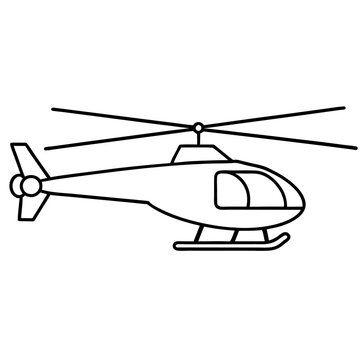 recommend clip art: helicopter with sky outline coloring book page line art drawing