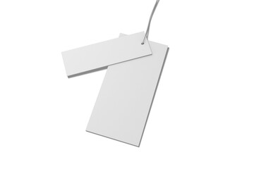 Flat Lay of Label Tag, 3D Illustration