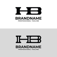 Letters HB Monogram Logo, suitable for any business with HB or BH initials