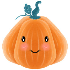 cute halloween pumpkin face. Main symbol of Happy Halloween holiday