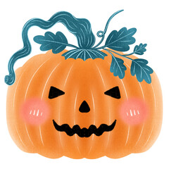 halloween pumpkin with scary face. Happy Halloween collection pumpkins 