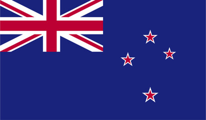 Flag of New Zealand country, banner vector illustration. 