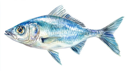 Obraz premium Watercolor Fish Illustration.