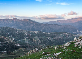 View of the mountains of Algeria Jijel North Africa, rocky mountain with green grass. mountain, mountains, algeria, africa, landscape, nature, sky, panorama, outdoor, peak, hill, background, scenery.