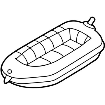 recommend clip art: inflatable boat outline coloring book page line art drawing