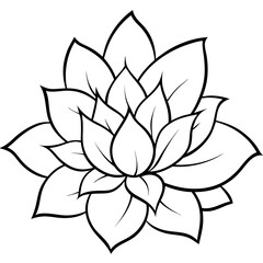 Obraz premium intricate flower outline coloring book page line art drawing