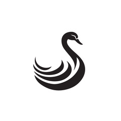 Swan in cartoon, doodle style . Image for t-shirt, web, mobile apps and ui. Isolated 2d vector illustration in logo, icon, sketch style, Eps 10, black and white. AI Generative
