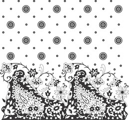 Flower Design Pattern, background, texture, border, fabric.