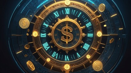 Fototapeta premium Currency Wave Cycle