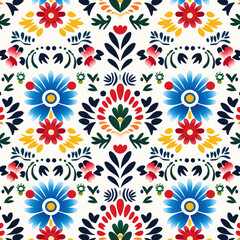 Fototapeta premium Floral seamless pattern with pink flowers, perfect for wallpaper, vector design, or summer textile ,tile pattern ,white toned,Generated By Ai