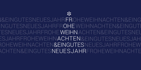 Modern christmas card with German christmas greetings © FourLeafLover