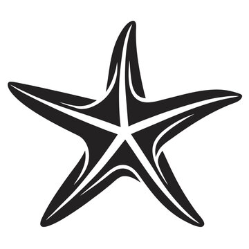 recommend clip art: Starfish silhouette vector illustration